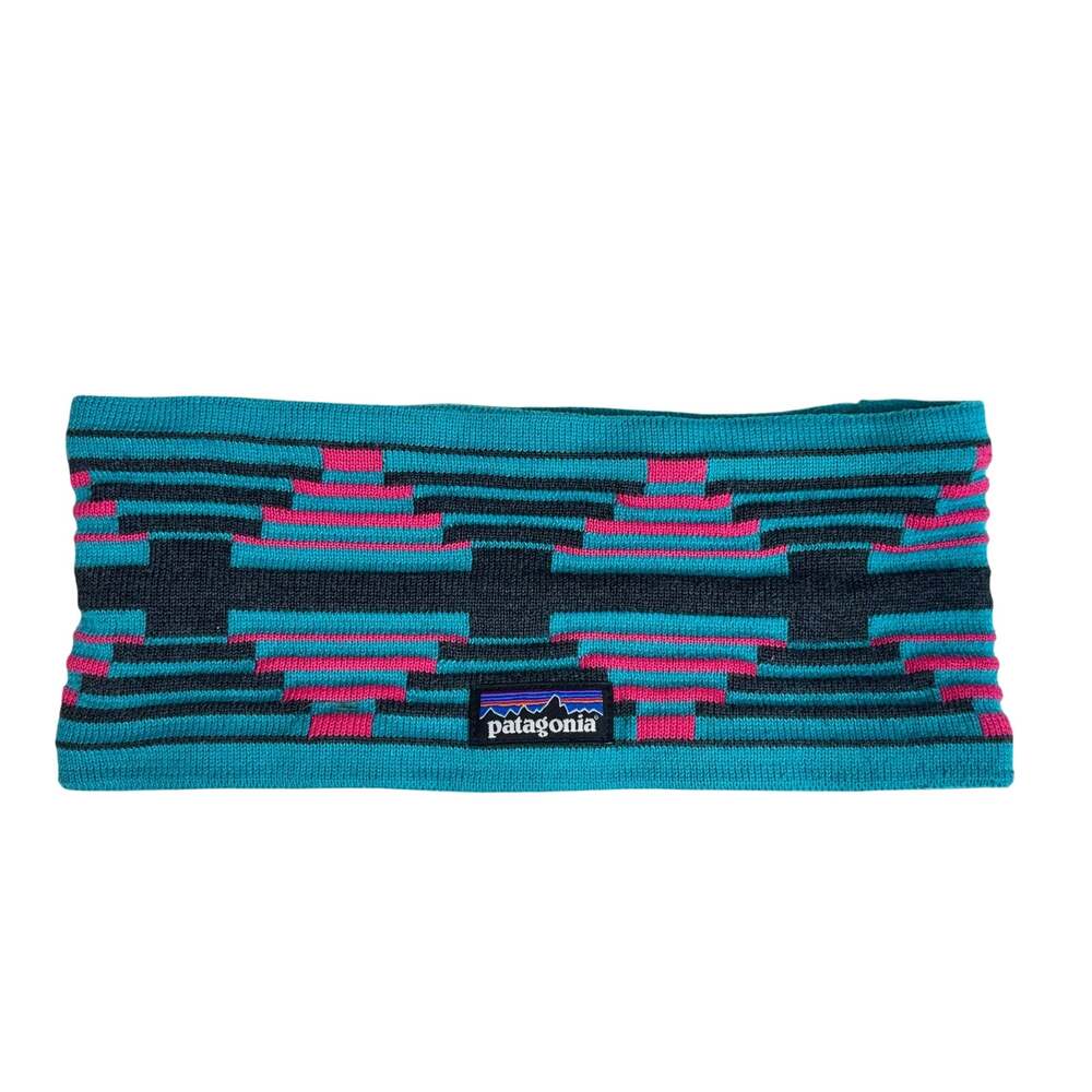 PATAGONIA Women's Teal Powder Town Headband Fleeced Lined Ear Warmer Run Skier